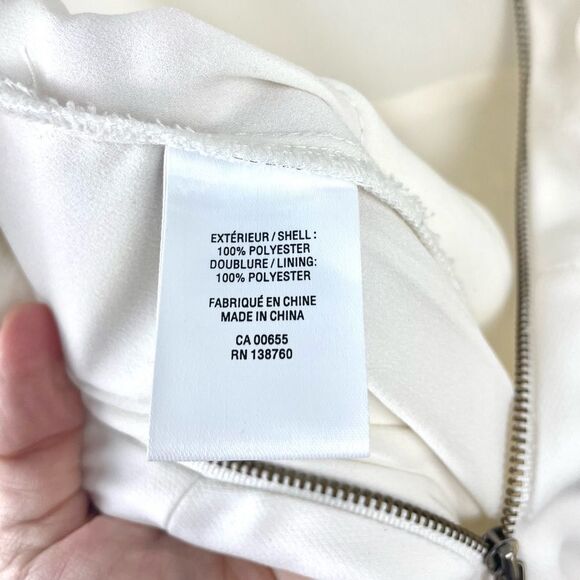 Willow & Thread White Cropped Wide Leg V Neck Sleeveless Jumpsuit Size 9/ US M - Picture 6 of 6